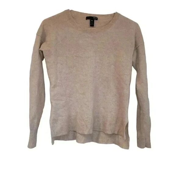 Aqua Cashmere High/low Crewneck Sweater - 100% Exclusive In Oatmeal - Picture 2 of 10